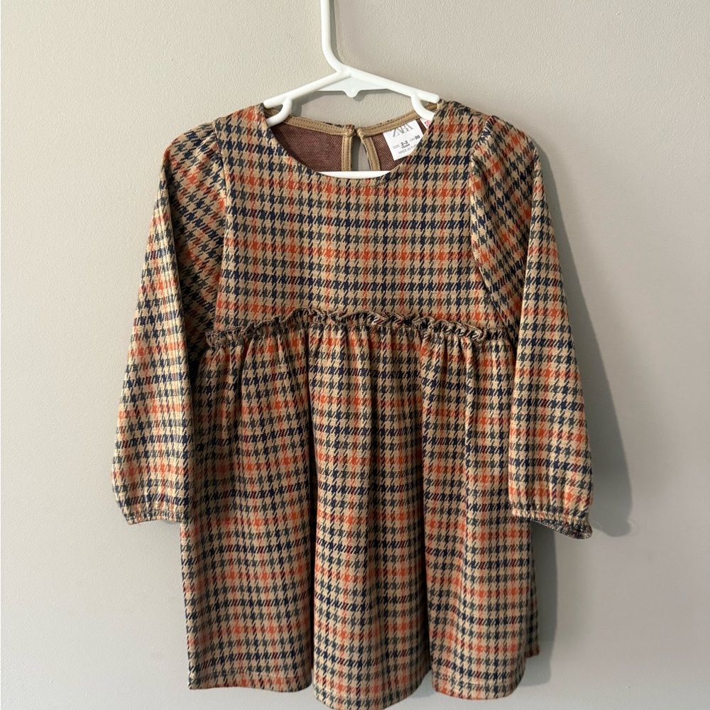 Zara Multicolor Houndstooth Dress